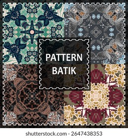 luxury set classic batik design for background