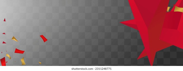 Luxury Shapes Graphic Vector Transparent Panoramic Background. Geometric Card. Chic Minimalist Shards Template. Technology Presentation.
