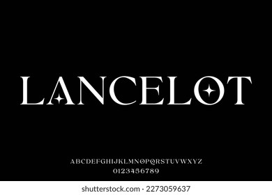 Luxury sharp serif display font vector