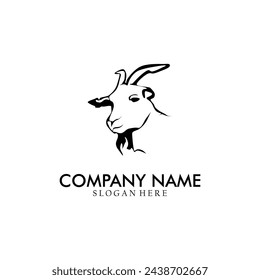 Luxury sheep logo design template.