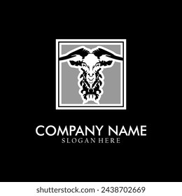 Luxury sheep logo design template.