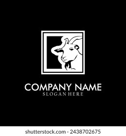 Luxury sheep logo design template.