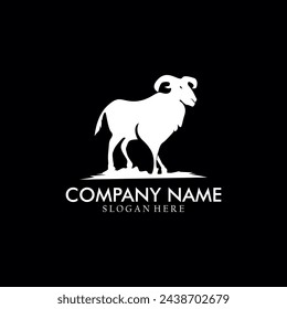 Luxury sheep logo design template.