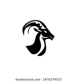 Luxury sheep logo design template.	
