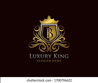 Luxury Shield B Letter Logo Gold Stock Vector (Royalty Free) 1700796622 ...