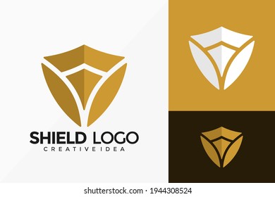 Luxury Shield, Guard Logo Vector Design. Abstract design emblem logo concept, logotype element for template.