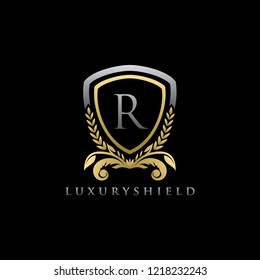 Luxury Shield Guard R Letter Logo