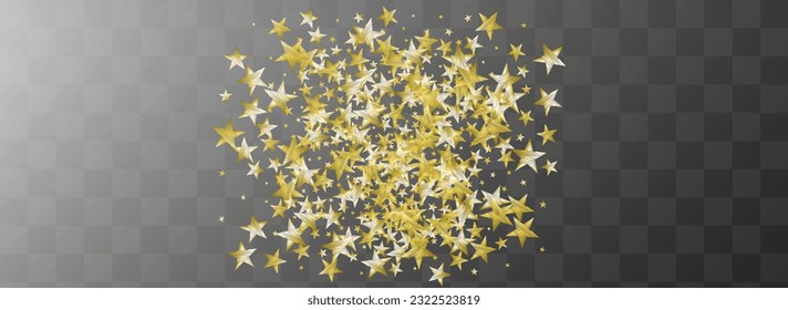 Luxury Shine Vector Transparent Panoramic Background. Celebrate Elegant Sky Border. Confetti Vector Transparent Panoramic Background Texture. Luminous Cosmos Sparkle Banner.