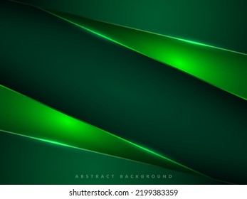 luxury shining diagonal green wall abstract background