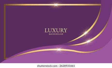 The luxury shiny background with golden line. Premium 3d abstract vector bronze gold glwoing 3d wallpaper