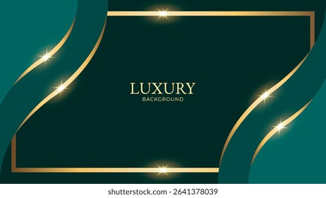 The luxury shiny background with golden line. Premium 3d abstract vector bronze gold glwoing 3d wallpaper