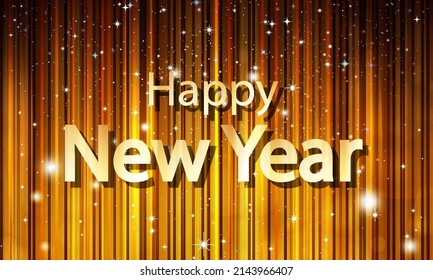 Luxury shiny background with typography for new year, vector art illustration.