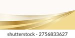 luxury shiny gold gradient background with golden wave thin line papercut design. Premium 3d abstract vector bronze gold glowing 3d wallpaper