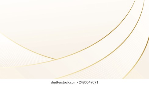 luxury shiny gold gradient background with golden wave thin line papercut design. Premium 3d abstract vector bronze gold glowing 3d wallpaper