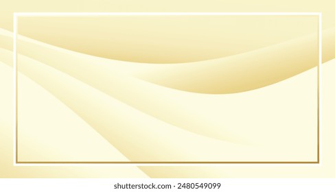 luxury shiny gold gradient background with golden wave thin line papercut design. Premium 3d abstract vector bronze gold glowing 3d wallpaper