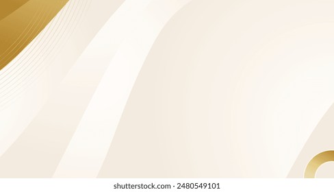 luxury shiny gold gradient background with golden wave thin line papercut design. Premium 3d abstract vector bronze gold glowing 3d wallpaper