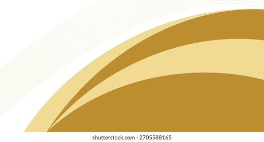 luxury shiny gold gradient background with golden wave thin line papercut design. Premium 3d abstract vector bronze gold glowing 3d wallpaper. modern