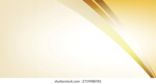 fundo gradiente de ouro brilhante de luxo com design de corte de papel de linha fina onda dourada. Premium vetor abstrato 3d bronze ouro brilhante 3d papel de parede. vetor Eps 10