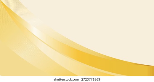 fundo gradiente de ouro brilhante de luxo com design de corte de papel de linha fina onda dourada. Premium vetor abstrato 3d bronze ouro brilhante 3d papel de parede