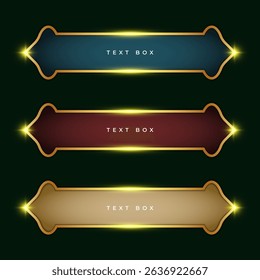 Luxury shiny Islamic text box