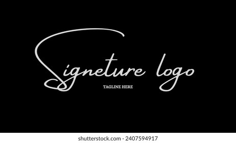 Luxury signature Food logo design handwriting signature style vector template Signature Logo Template elegant design logo Sign Symbol template vector icon.