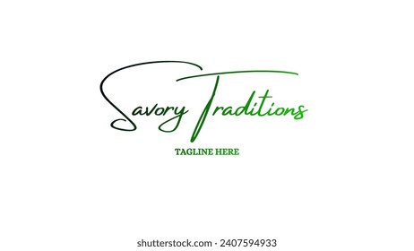 Luxury signature Food logo design handwriting signature style vector template Signature Logo Template elegant design logo Sign Symbol template vector icon.