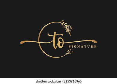 luxury signature initial to logo design. Handwriting vector logo design illustration image