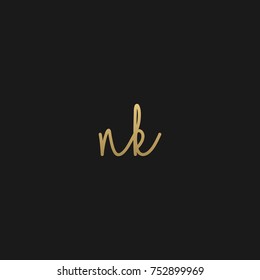 Luxury Signature Style initial based nk logos