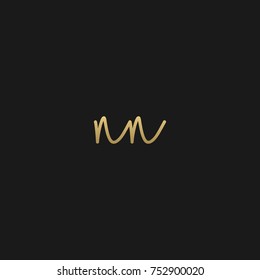 Luxury Signature Style initial based nn logos