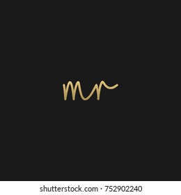 Luxury Signature Style initial based mr logos