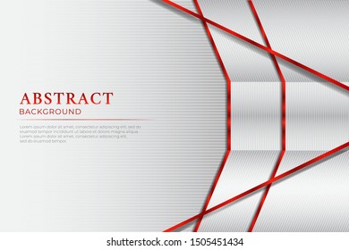 Luxury silver abstract background with red line