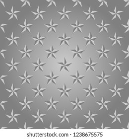 Luxury silver background with blue shiny stars in a row side by side and below them on a gray background