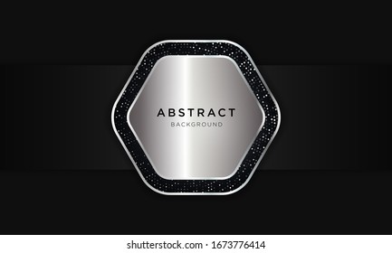 luxury silver background with glitters.