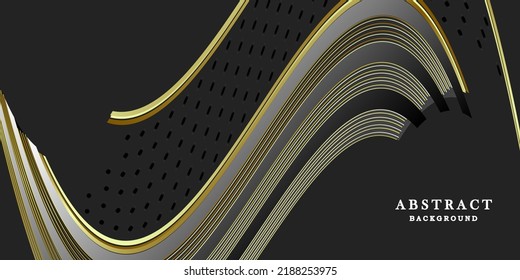 Luxus-Hintergrund, schwarz-goldener Hintergrund, Vektordesign