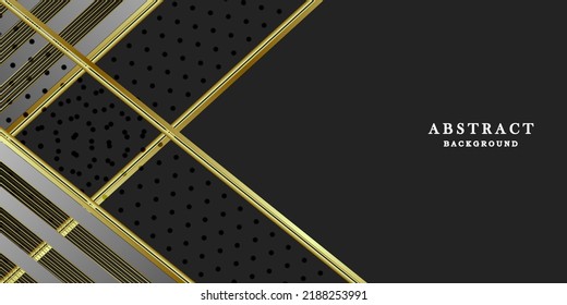 Luxury silver black gold background vector design