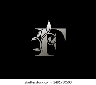 Luxury Silver F Letter Logo, perfect for fashion, restaurant, cafe, hotel and many company.