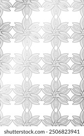 Luxury SIlver floral pattern, striped leaves, minimalistic