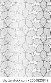 Luxury SIlver floral pattern, striped leaves, minimalistic