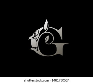 Luxury Silver G Letter Logo, perfect for fashion, restaurant, cafe, hotel and many company.