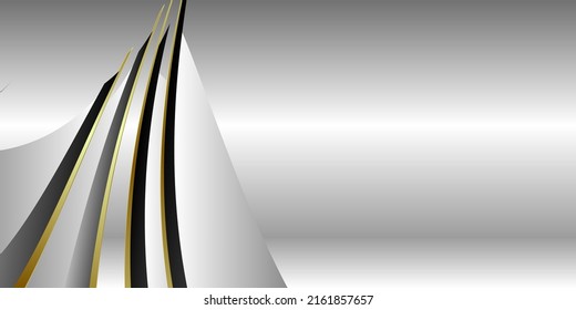 Luxury silver and gold background vector