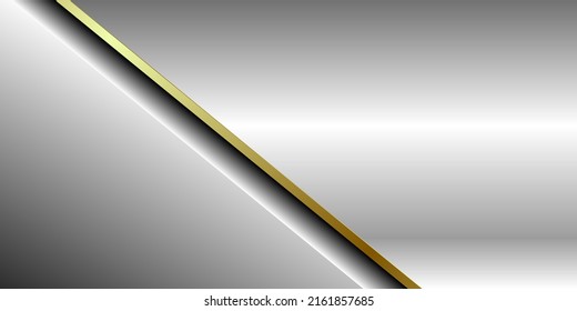 Luxury silver and gold background vector