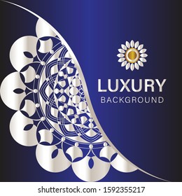 Luxury Silver Mandala Background Design Vector