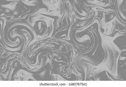 Luxury silver pattern 00. Liquid marble swirl texture. Abstract background. Marbling technique fluid dye design for fabric, tile, interior, postcard, banner, cover, wallpaper, website, Vector.