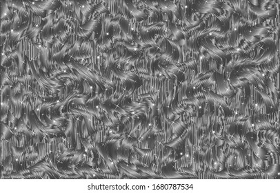 Luxury silver pattern 48. Liquid marble swirl texture. Abstract background. Marbling technique fluid dye design for fabric, tile, interior, postcard, banner, cover, wallpaper, website, Vector.