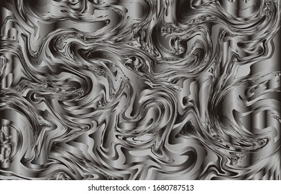 Patrón de plata de lujo 55. Textura de remolque de mármol líquido.Antecedentes abstractos. Diseño de tinte fluido de la técnica de mármol para tela, azulejos, interiores, postales, banner, tapa, papel pintado, sitio web, Vector.