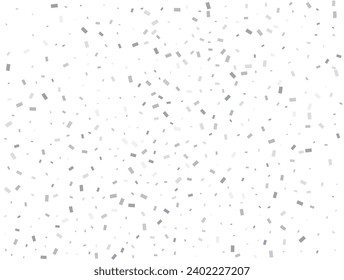 Lujo plateado Rectangular brillo fondo de confeti. Textura festiva blanca