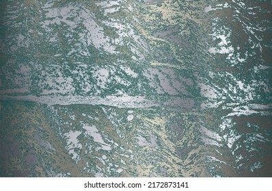 Luxury silver, steel metal gradient background with distressed cracked concrete texture. Vector illustration