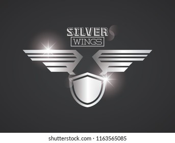 Luxury silver wings
