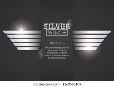 Luxury silver wings