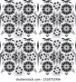 Luxury silvern seamless pattern with stars. Star pattern on a gray backdrop, silvern vintage ornament. Silver decorations. Vector seamless background.